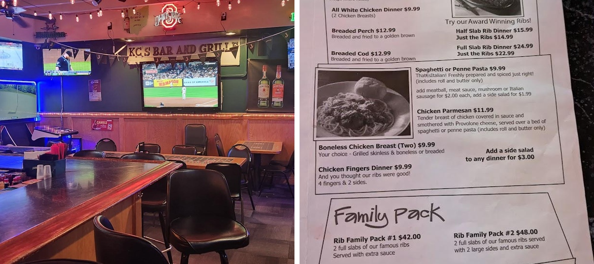 K.C.'S Menu