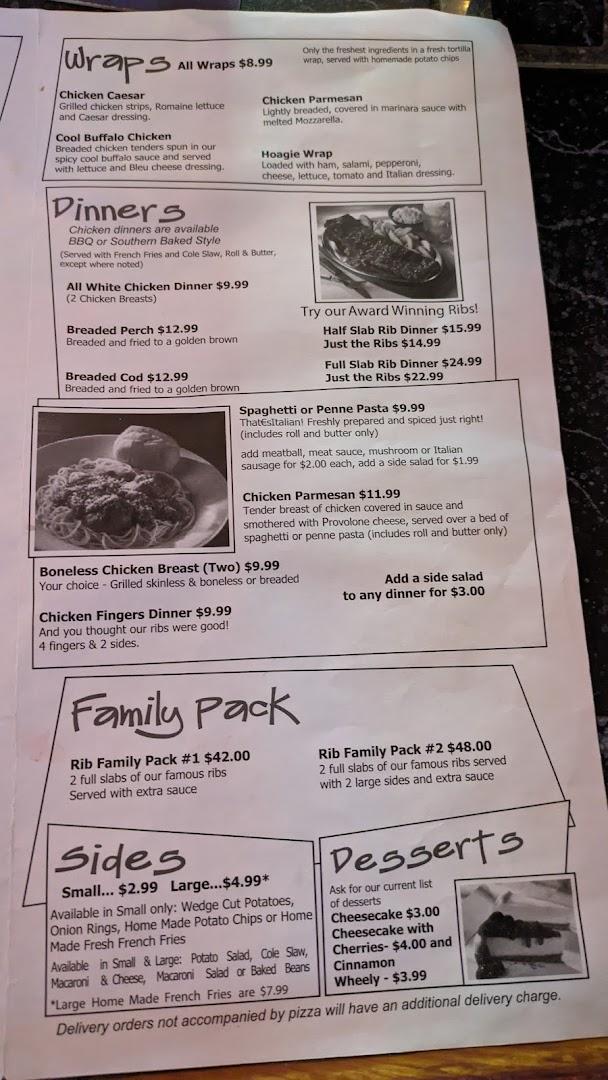 K.C.'S Menu
